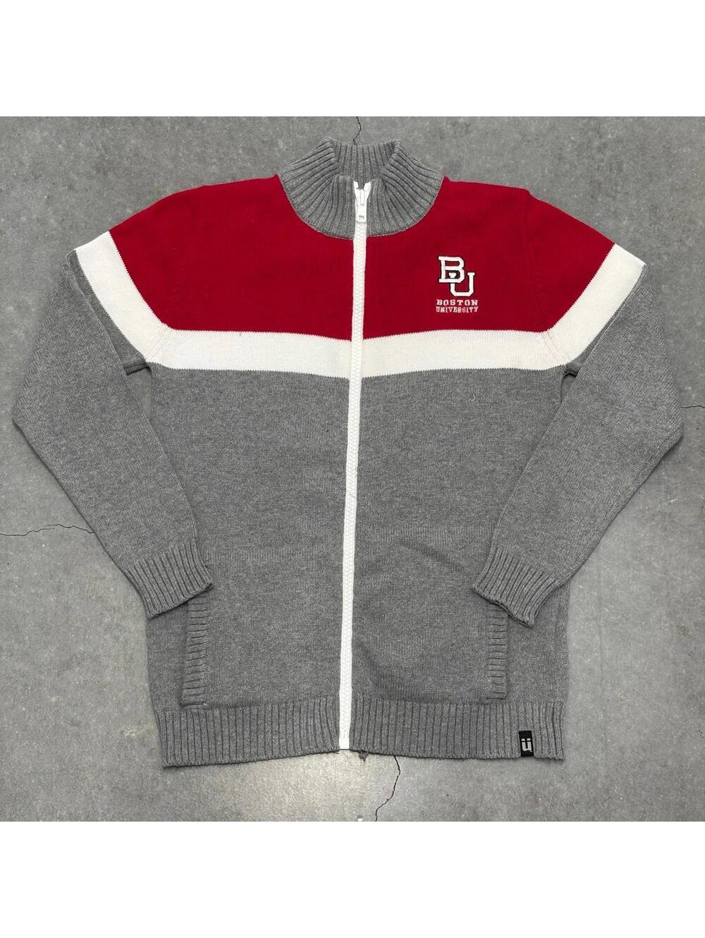 Bruzer Boston University Full Zip Kids Sweater NWT